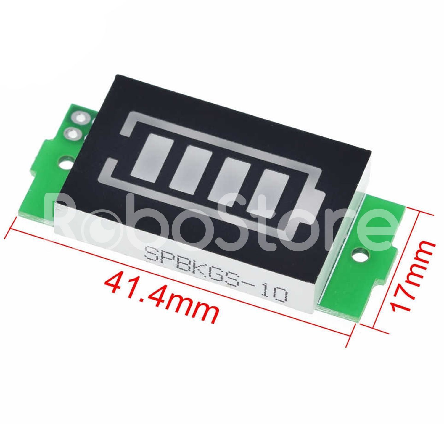 Индикатор емкости LiPo Li-ion аккумуляторов SPBKGS-10, зеленый дисплей