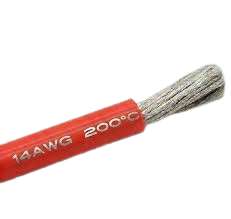 Кабель живлення 14 AWG (силікон червоний), 002977