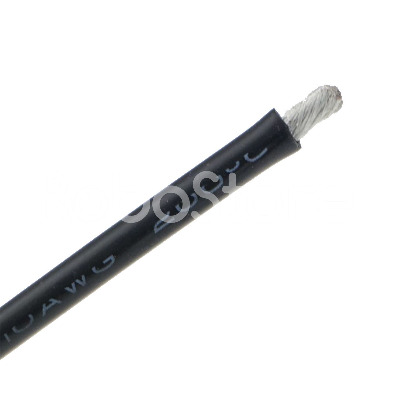 Провод силиконовый черный 22 AWG 1м