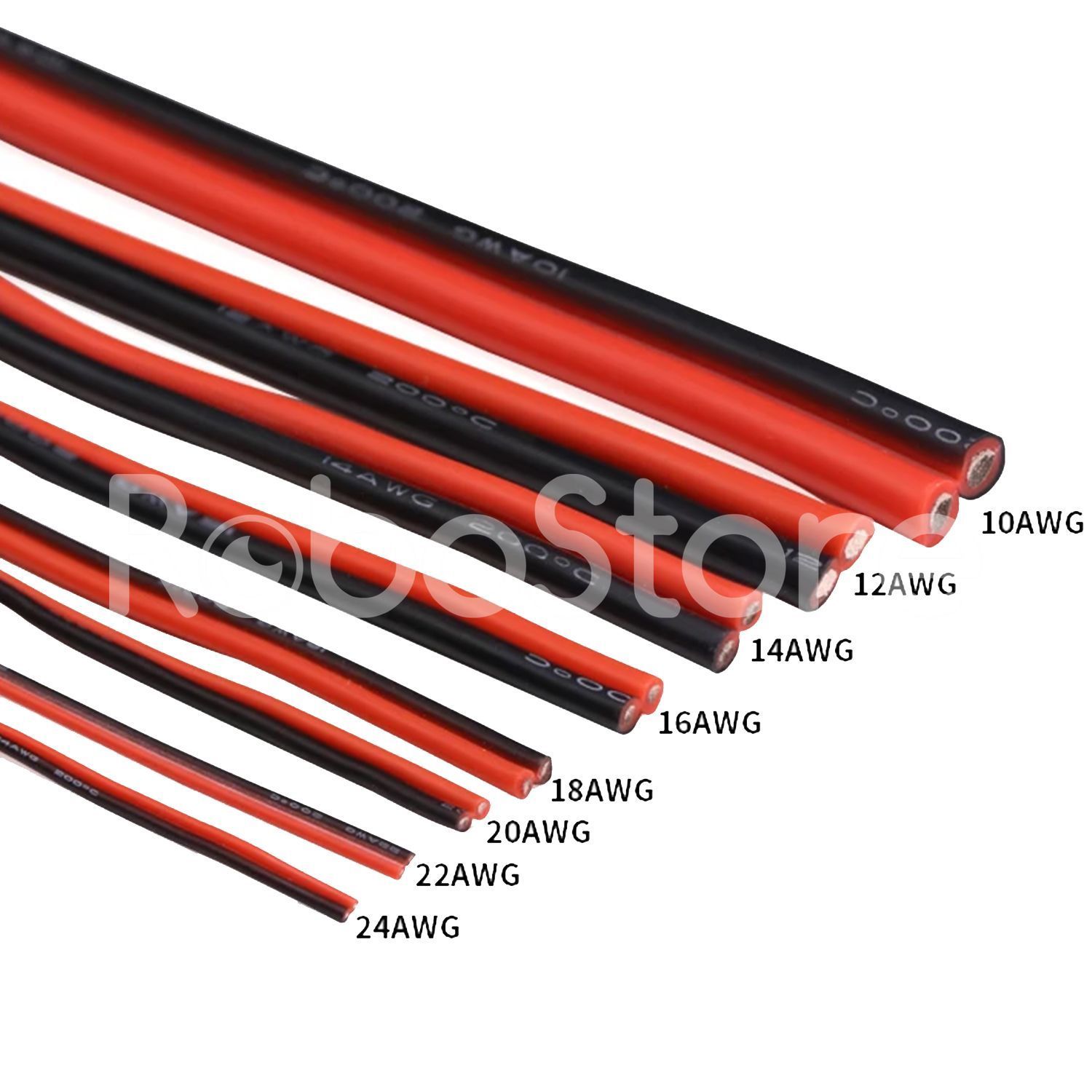 Провод силиконовый черный 22 AWG 1м