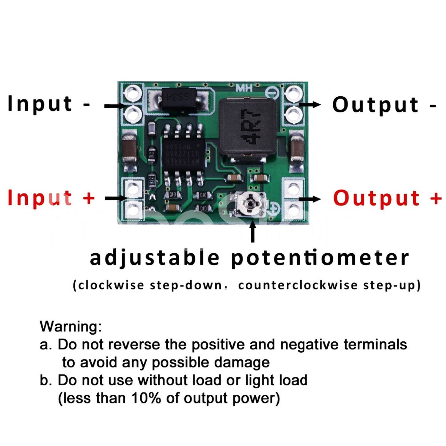DC-DC понижуючий модуль живлення 3A для Arduino Replace LM2596