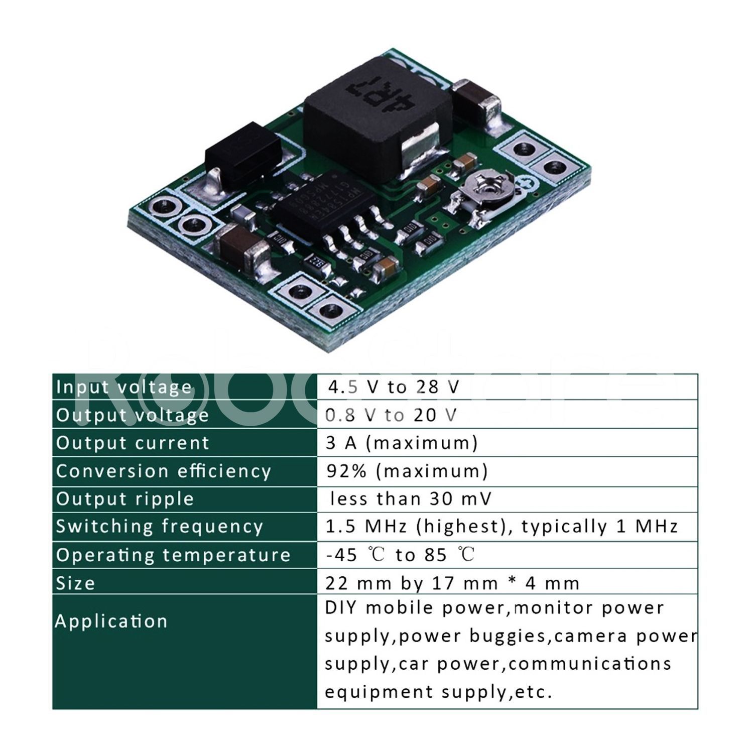 DC-DC понижуючий модуль живлення 3A для Arduino Replace LM2596