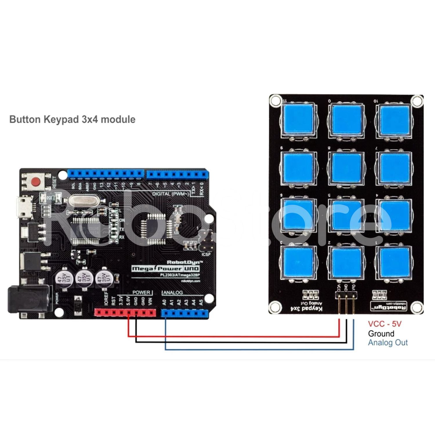 Матрична клавіатура для Arduino RobotDyn 3&times;4