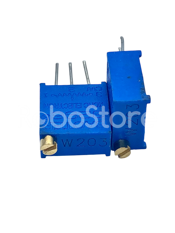 Резистор подстроечный многооборотный 3296W 20 кОм (kOhm) (203)